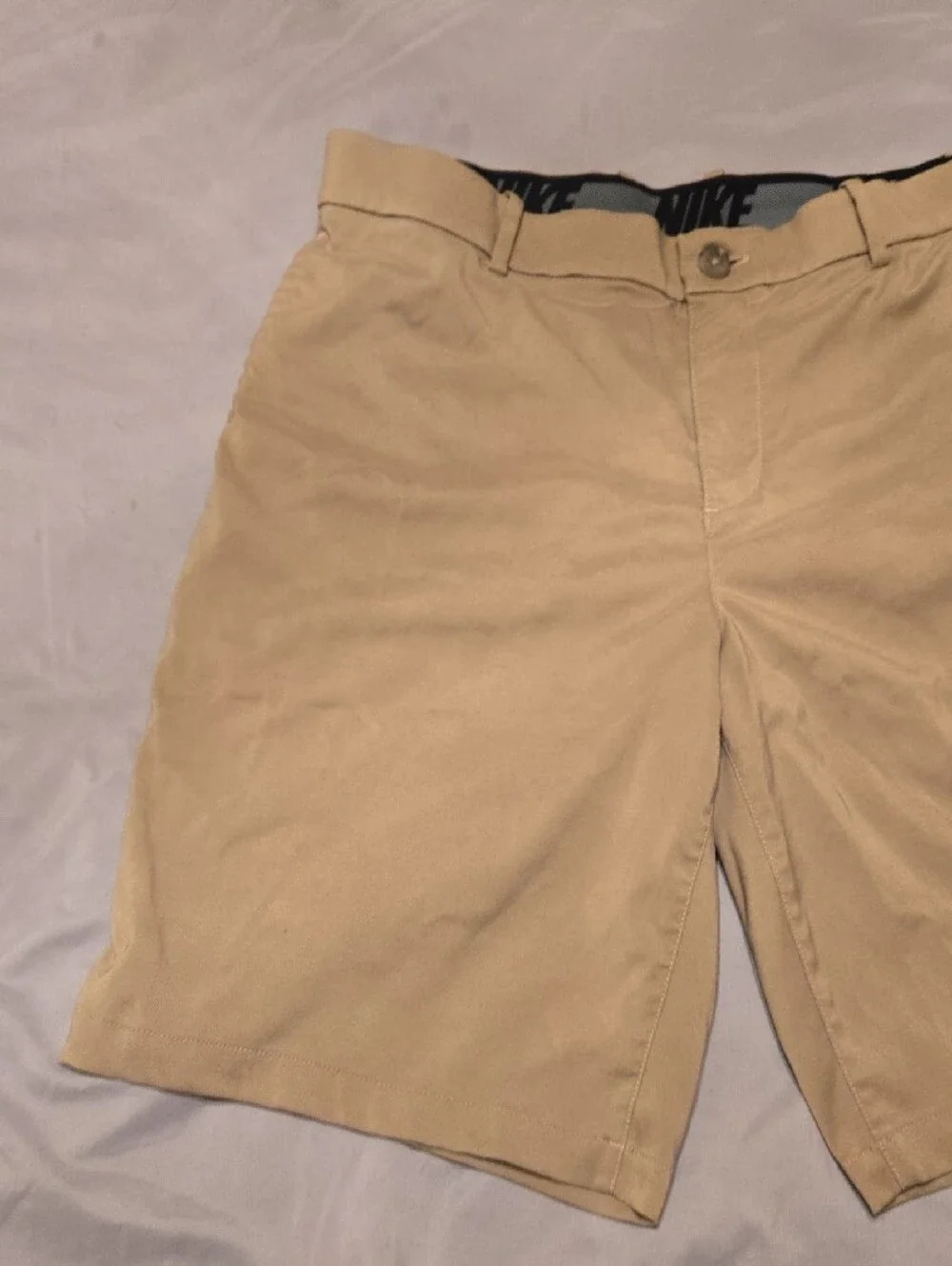 Nike Men’s Tan Flat-Front Shorts
